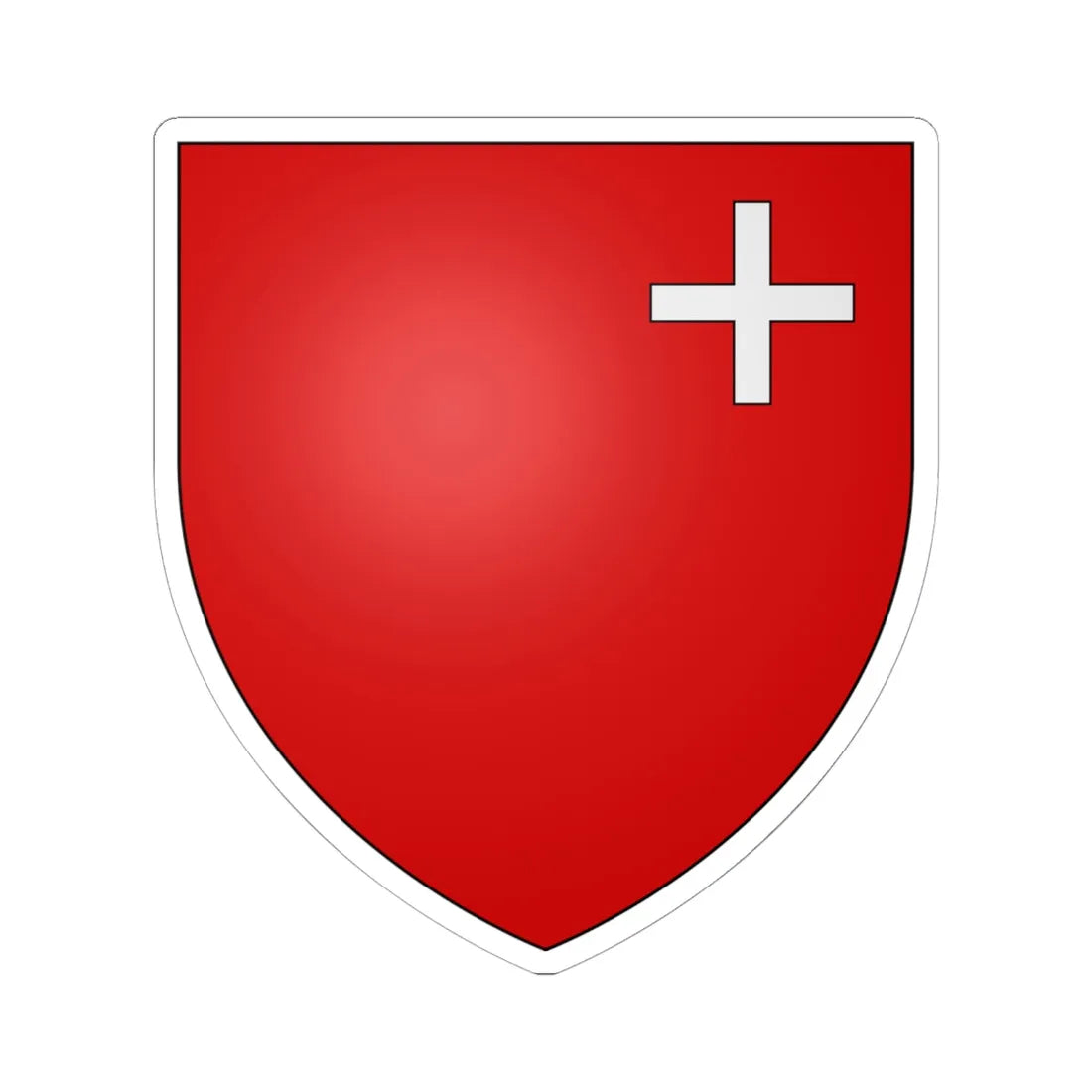CoA Schwyz Canton (Switzerland) (Coat of Arms) STICKER Vinyl Kiss-Cut Decal 6 Inch White - The Sticker Space