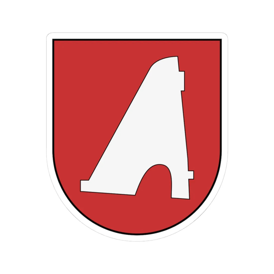 Coa Slovakia Town Felsővízköz (Slovakia) (Coat of Arms) STICKER Vinyl Kiss-Cut Decal 3 Inch White - The Sticker Space