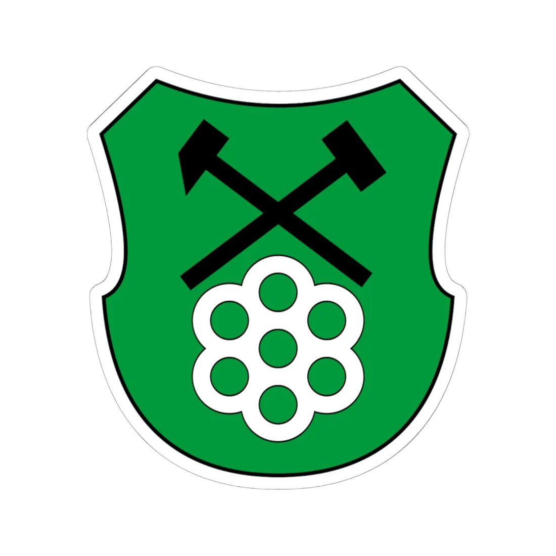 Coa Slovakia Town Hodrusbánya (Slovakia) (Coat of Arms) STICKER Vinyl Kiss-Cut Decal 6 Inch White - The Sticker Space