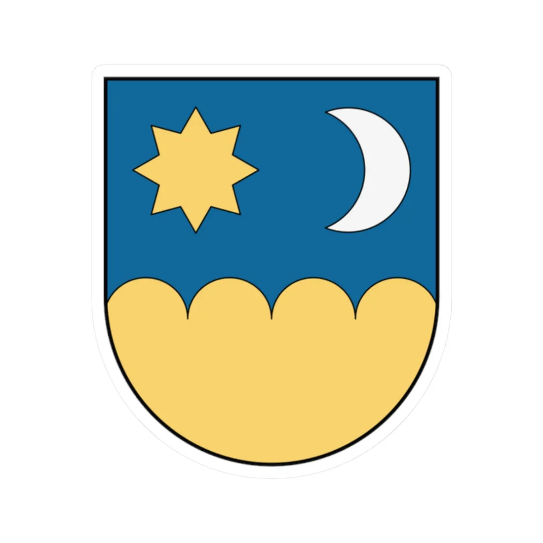 Coa Slovakia Town Ipolyság (Slovakia) (Coat of Arms) STICKER Vinyl Kiss-Cut Decal 2 Inch White - The Sticker Space