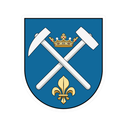 Coa Slovakia Town Újbánya (Slovakia) (Coat of Arms) STICKER Vinyl Kiss-Cut Decal 2 Inch White - The Sticker Space