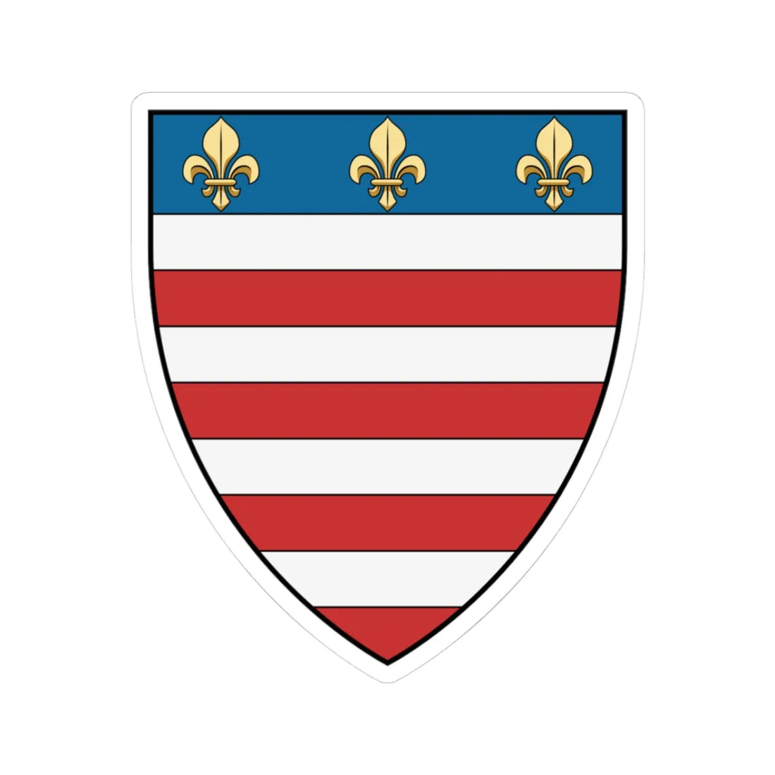 Coa Slovakia Town Kassa History 1423 (Slovakia) (Coat of Arms) STICKER Vinyl Kiss-Cut Decal 3 Inch White - The Sticker Space