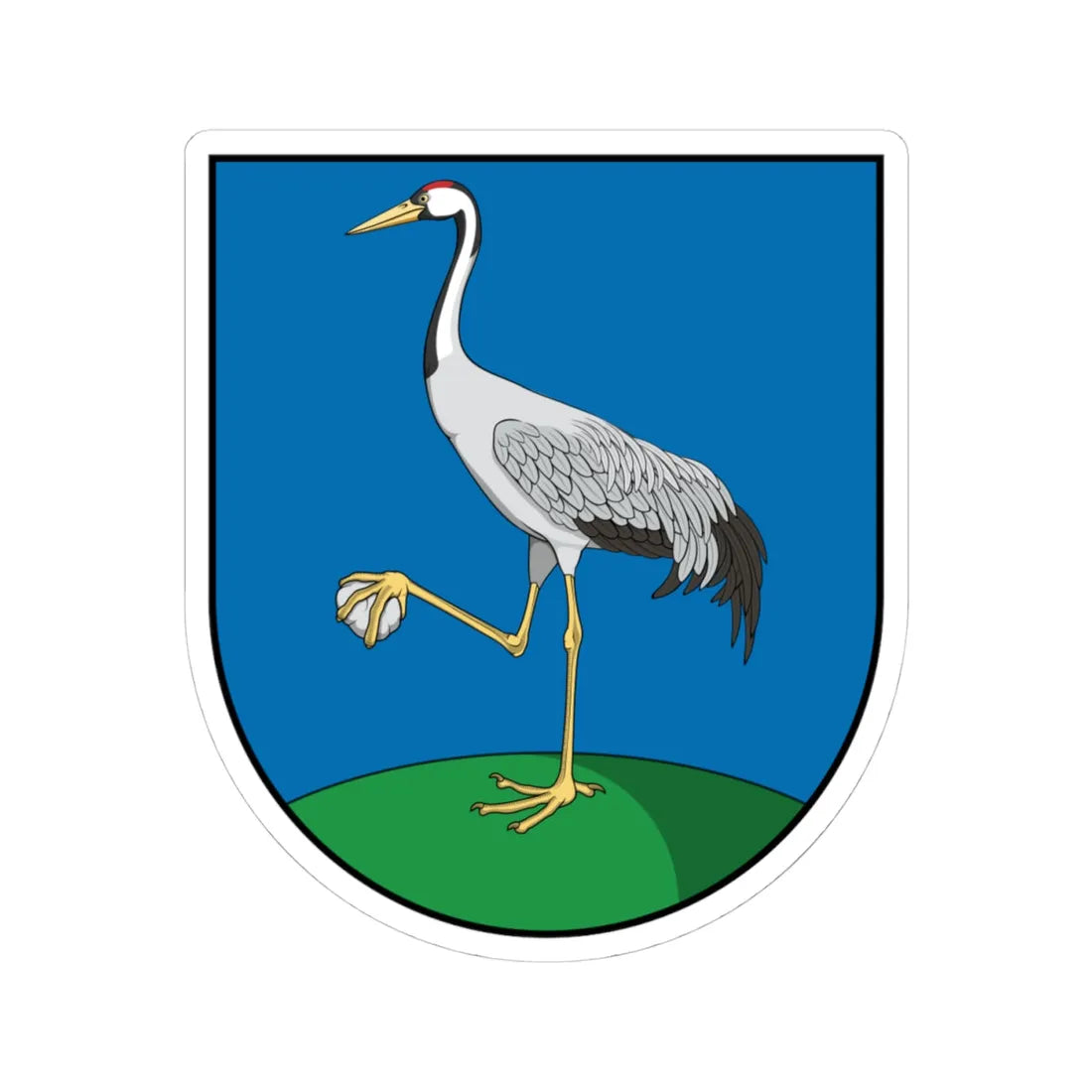 Coa Slovakia Town Kelembér (Slovakia) (Coat of Arms) STICKER Vinyl Kiss-Cut Decal 4 Inch White - The Sticker Space