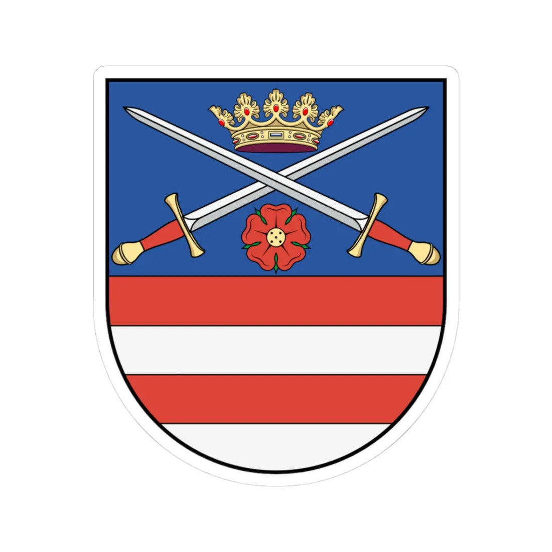 Coa Slovakia Town Kežmarok (Slovakia) (Coat of Arms) STICKER Vinyl Kiss-Cut Decal 3 Inch White - The Sticker Space