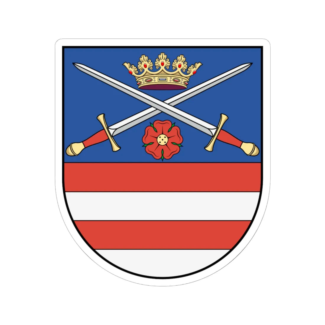 Coa Slovakia Town Kežmarok (Slovakia) (Coat of Arms) STICKER Vinyl Kiss-Cut Decal 6 Inch White - The Sticker Space