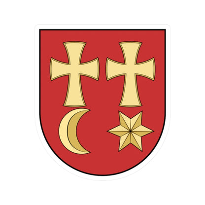 Coa Slovakia Town Nagykapos (Slovakia) (Coat of Arms) STICKER Vinyl Kiss-Cut Decal 2 Inch White - The Sticker Space