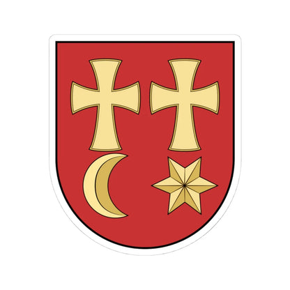 Coa Slovakia Town Nagykapos (Slovakia) (Coat of Arms) STICKER Vinyl Kiss-Cut Decal 4 Inch White - The Sticker Space