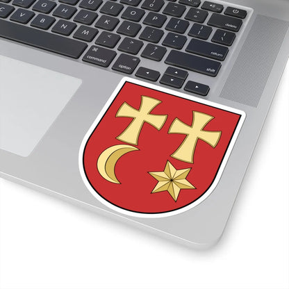 Coa Slovakia Town Nagykapos (Slovakia) (Coat of Arms) STICKER Vinyl Kiss-Cut Decal - The Sticker Space