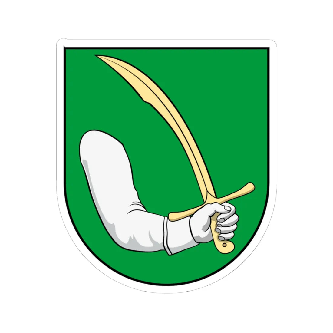 Coa Slovakia Town Nemeskosút (Slovakia) (Coat of Arms) STICKER Vinyl Kiss-Cut Decal 4 Inch White - The Sticker Space