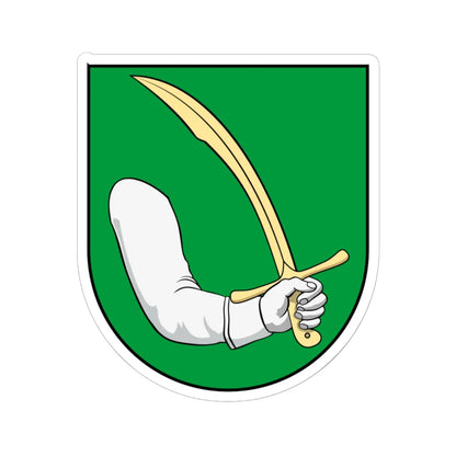 Coa Slovakia Town Nemeskosút (Slovakia) (Coat of Arms) STICKER Vinyl Kiss-Cut Decal 6 Inch White - The Sticker Space