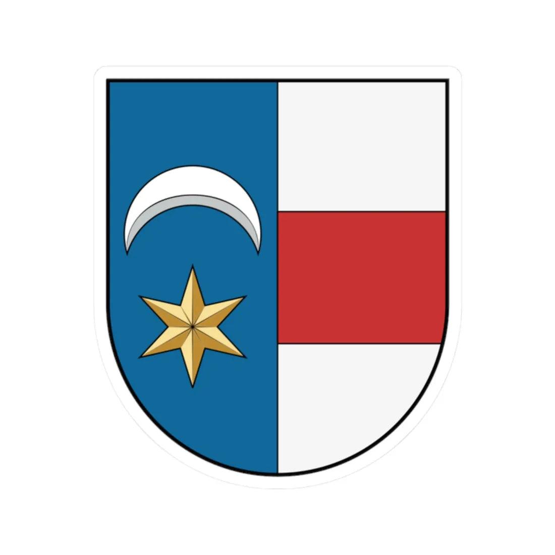 Coa Slovakia Town Nyustya (Slovakia) (Coat of Arms) STICKER Vinyl Kiss-Cut Decal 2 Inch White - The Sticker Space