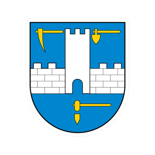 Coa Slovakia Town Selmecbánya (Slovakia) (Coat of Arms) STICKER Vinyl Kiss-Cut Decal 2 Inch White - The Sticker Space