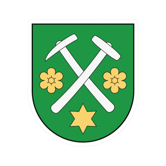 Coa Slovakia Town Szomolnok (Slovakia) (Coat of Arms) STICKER Vinyl Kiss-Cut Decal 2 Inch White - The Sticker Space