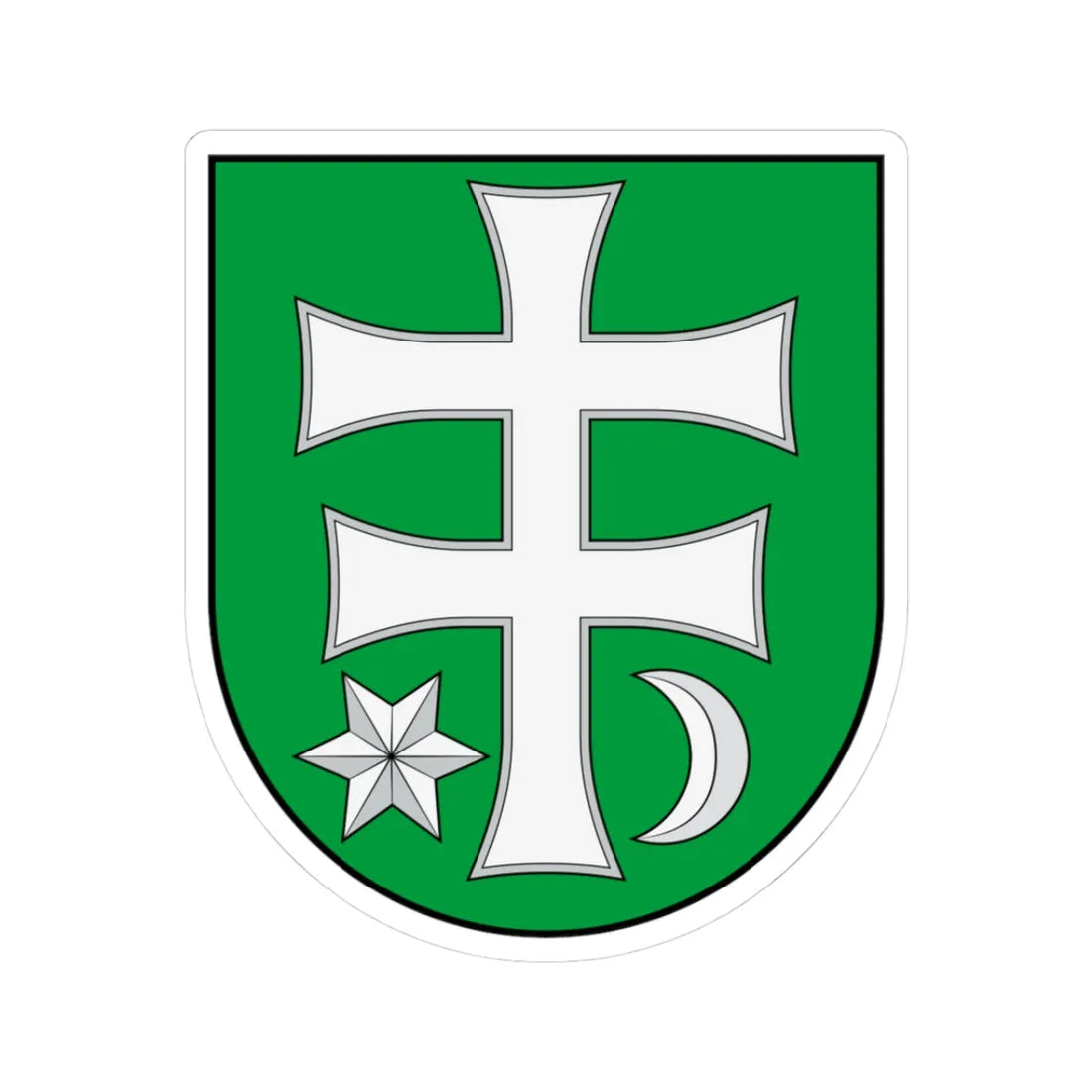 Coa Slovakia Town Šurany (Slovakia) (Coat of Arms) STICKER Vinyl Kiss-Cut Decal 3 Inch White - The Sticker Space