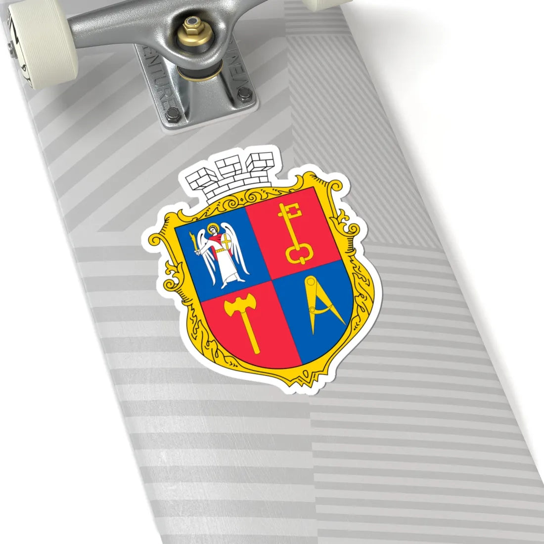 COA Solomianskyi Kyiv Ukraine UHT (Ukraine) (Coat of Arms) STICKER Vinyl Kiss-Cut Decal - The Sticker Space