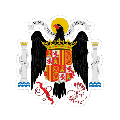 COA Spain under Franco 1938 1945 (Spain) (Coat of Arms) STICKER Vinyl Kiss-Cut Decal 4 Inch White - The Sticker Space