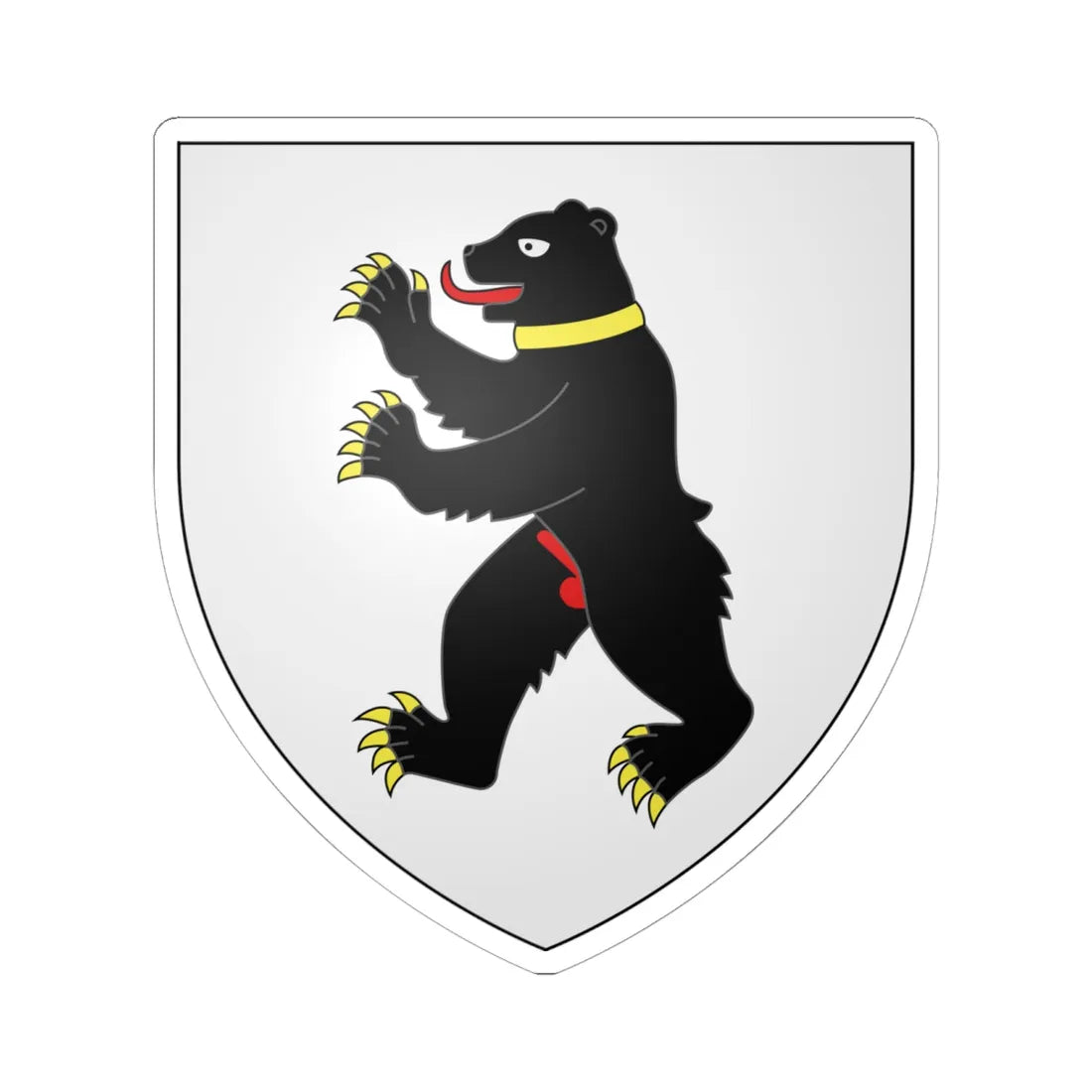 CoA St Gall St Gall (Switzerland) (Coat of Arms) STICKER Vinyl Kiss-Cut Decal 6 Inch White - The Sticker Space