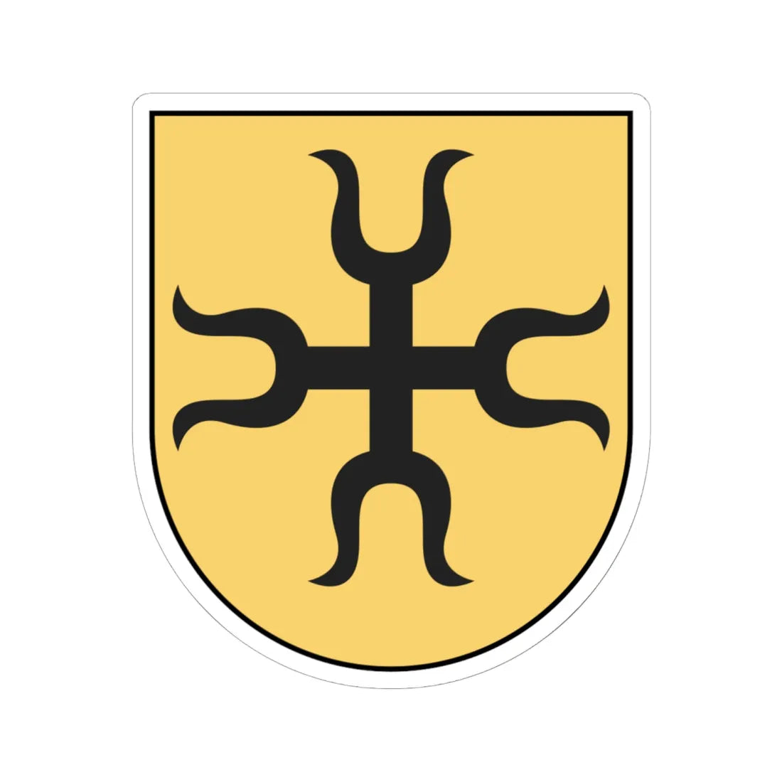 Coa Switzerland Town Knonaueramt (Switzerland) (Coat of Arms) STICKER Vinyl Kiss-Cut Decal 6 Inch White - The Sticker Space