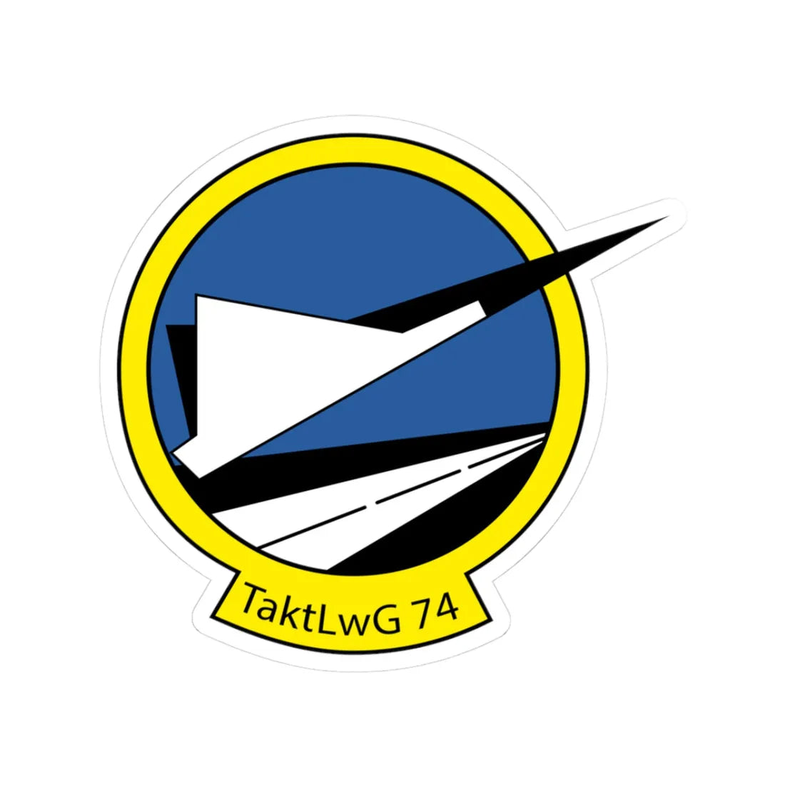 COA TaktLwG 74 (Germany) (Coat of Arms) STICKER Vinyl Kiss-Cut Decal 3 Inch White - The Sticker Space