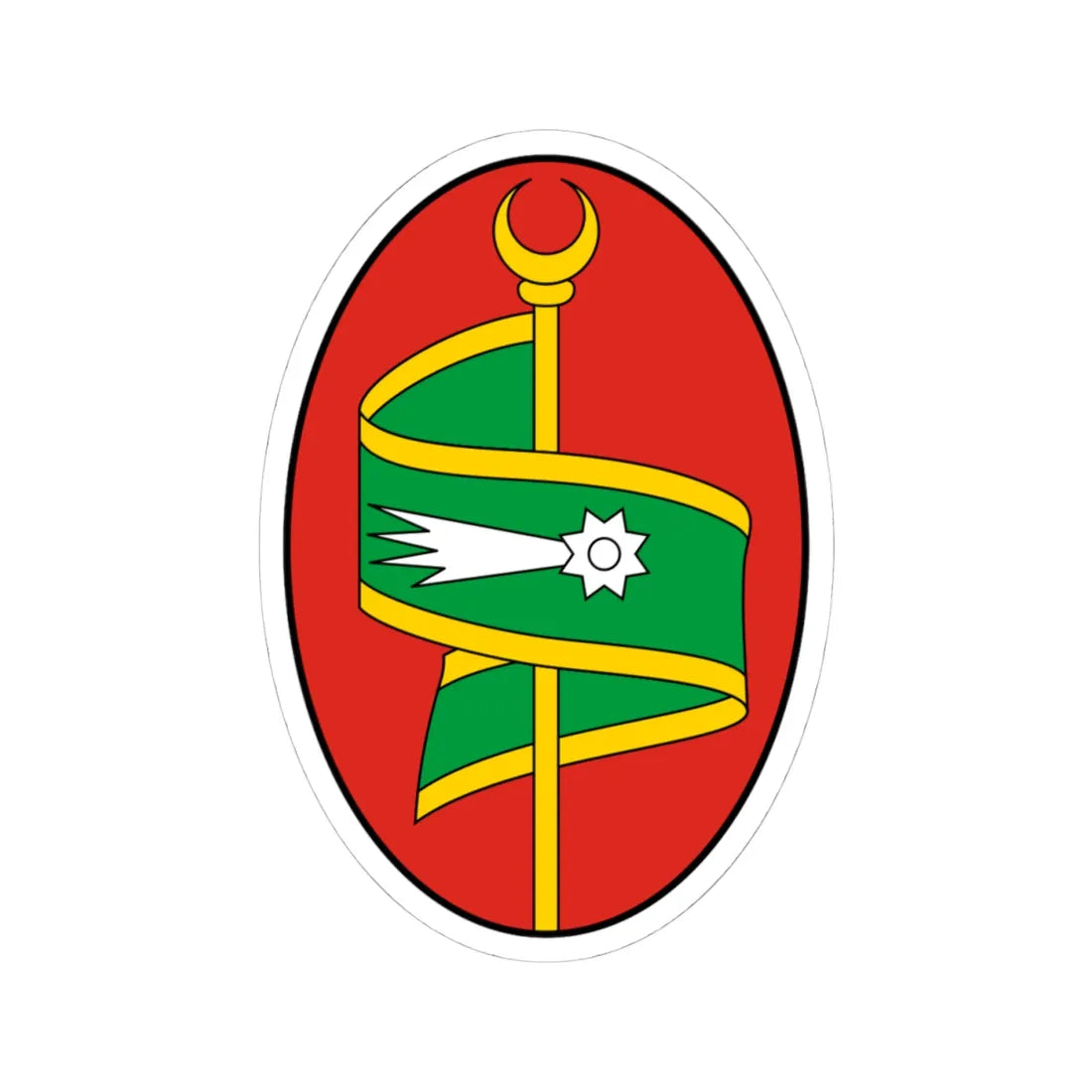 Coa Tunisia Town Tunis History 19th century (Tunisia) (Coat of Arms) STICKER Vinyl Kiss-Cut Decal 4 Inch White - The Sticker Space