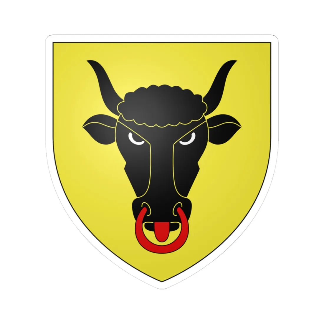 CoA Uri Canton (Switzerland) (Coat of Arms) STICKER Vinyl Kiss-Cut Decal 3 Inch White - The Sticker Space