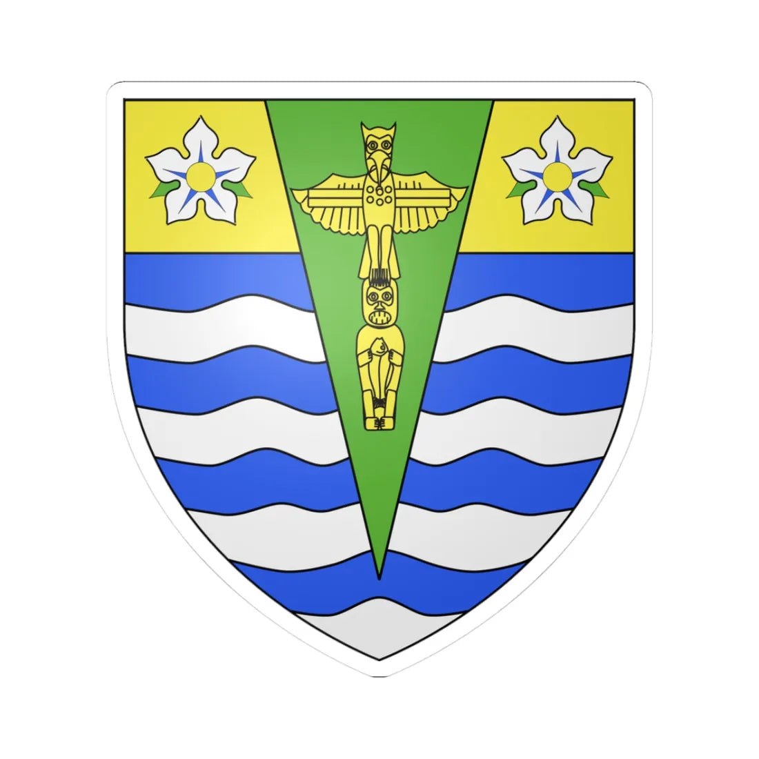 Coa Vancouver (Canada) (Coat of Arms) STICKER Vinyl Kiss-Cut Decal 3 Inch White - The Sticker Space