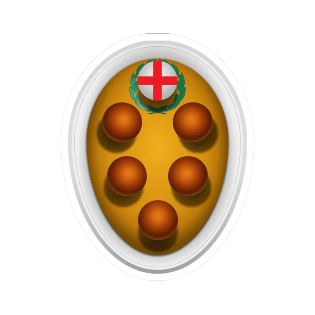 COA Vieri de Medici (Italy) (Coat of Arms) STICKER Vinyl Kiss-Cut Decal 2 Inch White - The Sticker Space