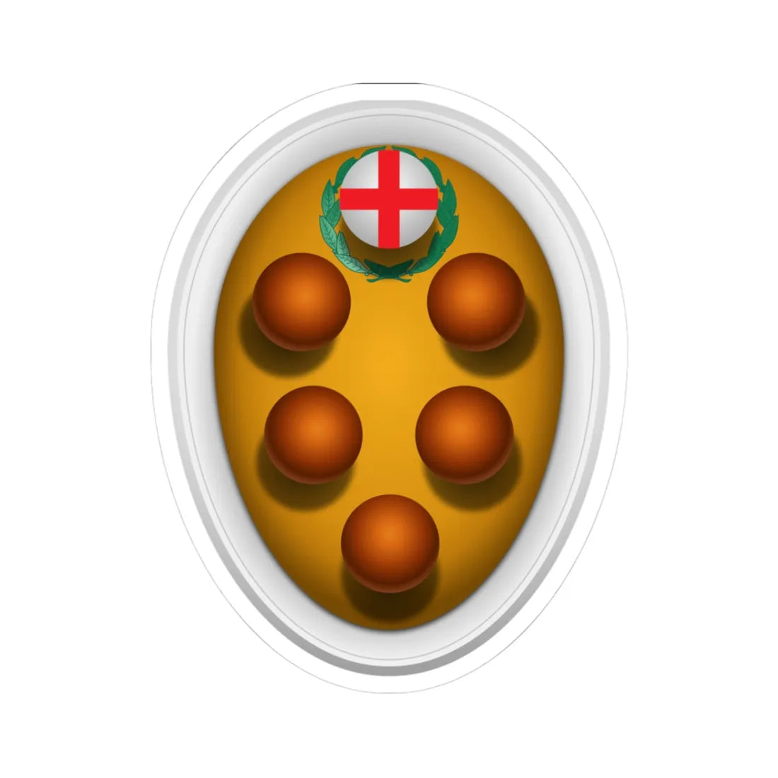 COA Vieri de Medici (Italy) (Coat of Arms) STICKER Vinyl Kiss-Cut Decal 3 Inch White - The Sticker Space
