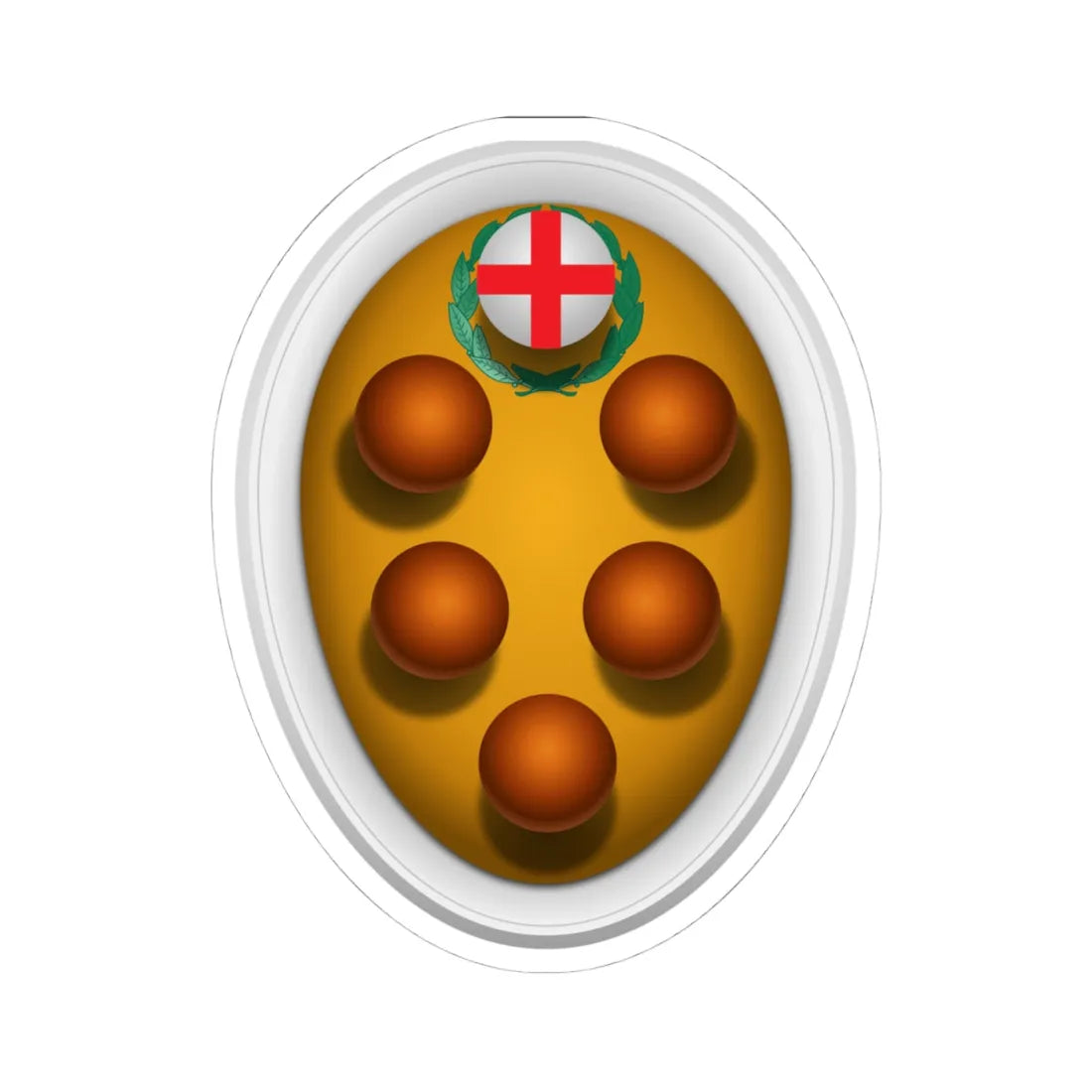 COA Vieri de Medici (Italy) (Coat of Arms) STICKER Vinyl Kiss-Cut Decal 4 Inch White - The Sticker Space