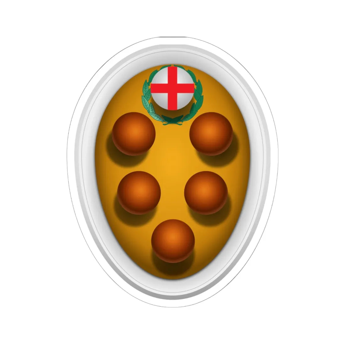 COA Vieri de Medici (Italy) (Coat of Arms) STICKER Vinyl Kiss-Cut Decal 6 Inch White - The Sticker Space