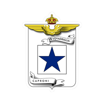 CoA VII Squadriglia Caproni (Italy) (Coat of Arms) STICKER Vinyl Kiss-Cut Decal 2 Inch White - The Sticker Space