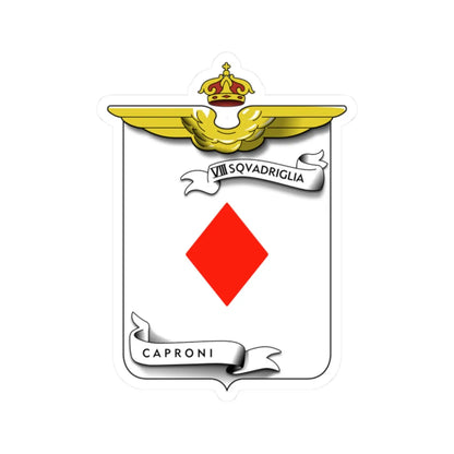 CoA VIII Squadriglia Caproni - diamond (Italy) (Coat of Arms) STICKER Vinyl Kiss-Cut Decal 2 Inch White - The Sticker Space