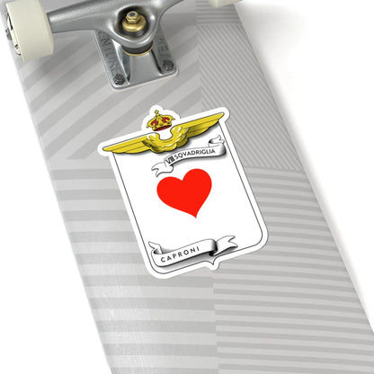 CoA VIII Squadriglia Caproni - heart (Italy) (Coat of Arms) STICKER Vinyl Kiss-Cut Decal - The Sticker Space
