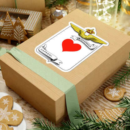 CoA VIII Squadriglia Caproni - heart (Italy) (Coat of Arms) STICKER Vinyl Kiss-Cut Decal - The Sticker Space