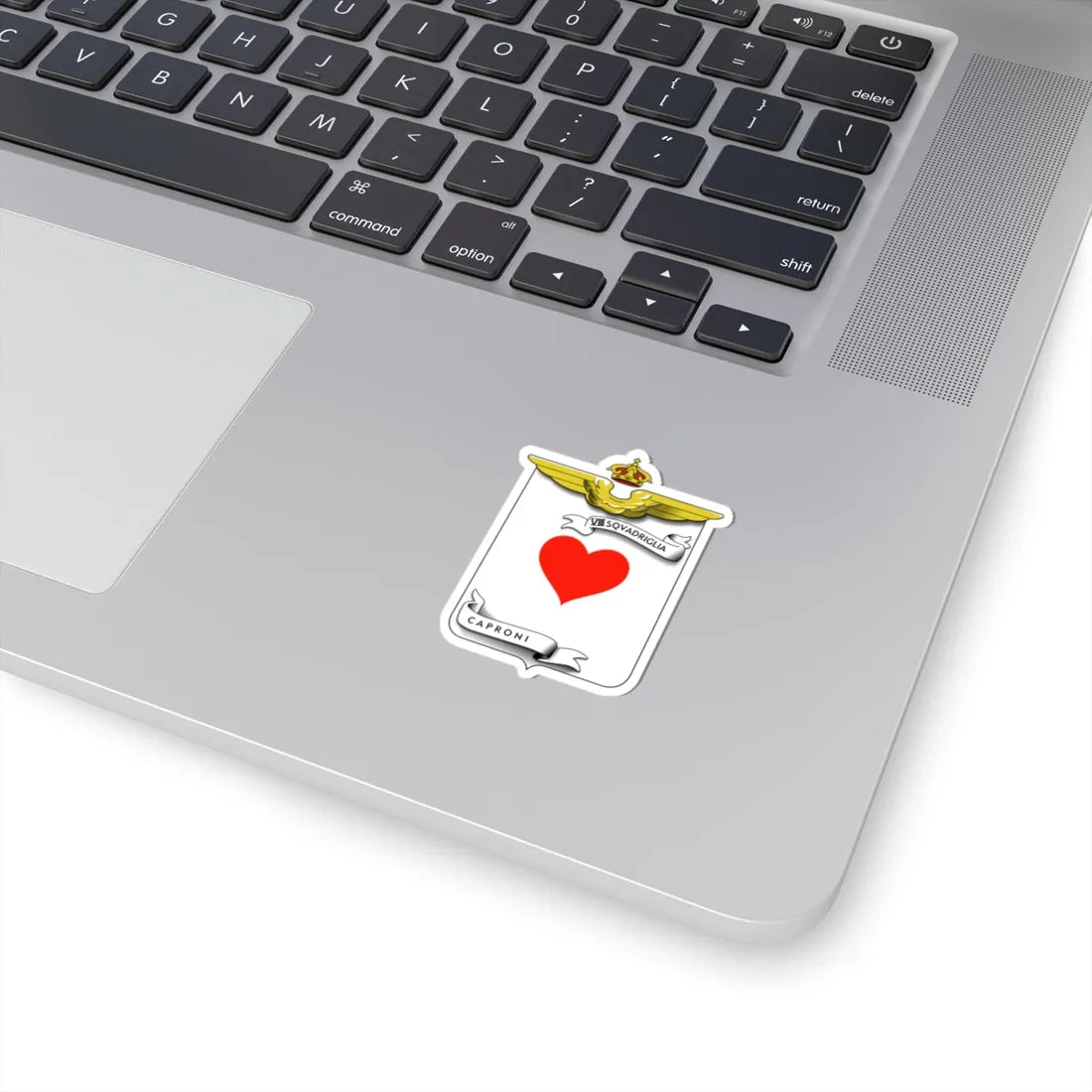 CoA VIII Squadriglia Caproni - heart (Italy) (Coat of Arms) STICKER Vinyl Kiss-Cut Decal - The Sticker Space