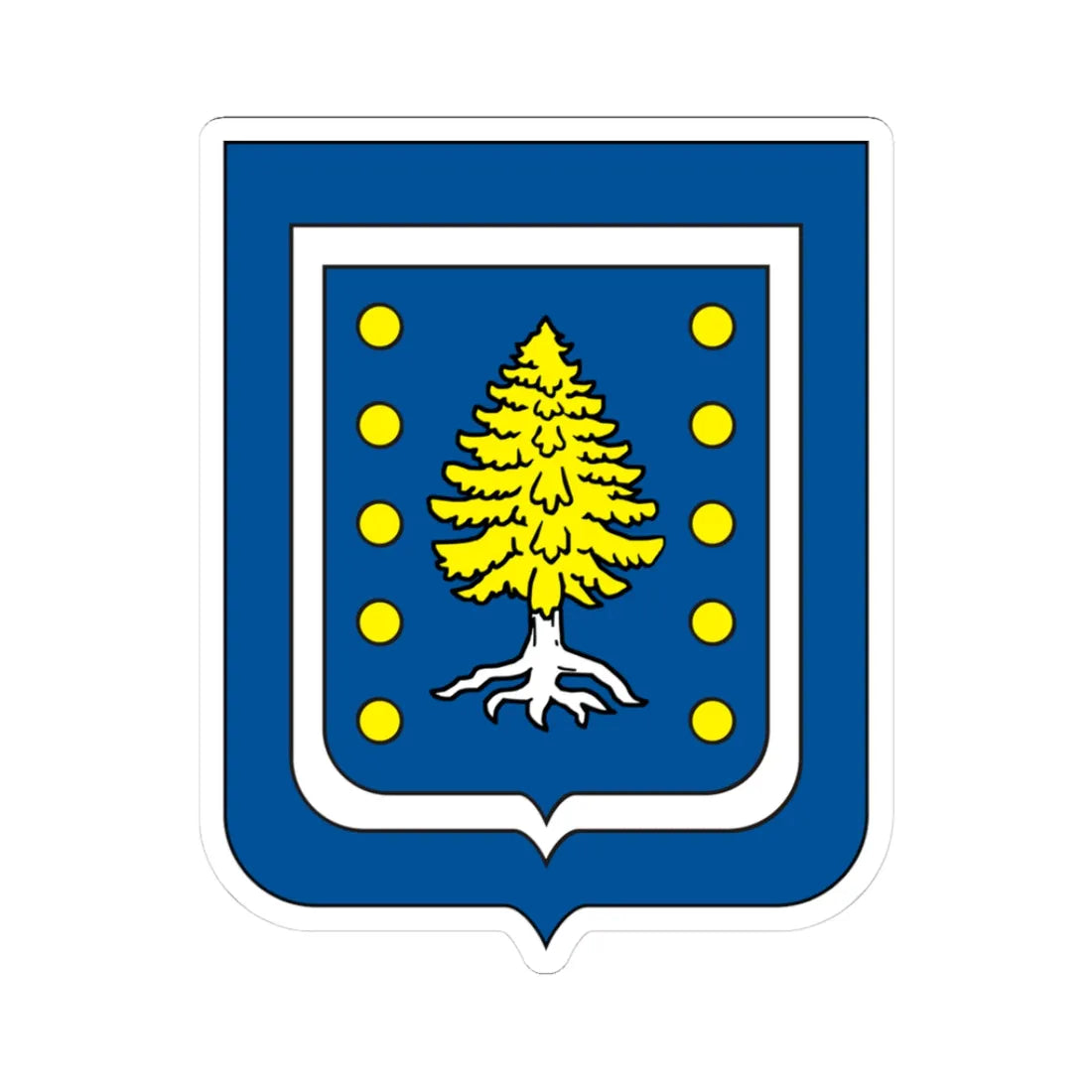 COA Viscount of Ipiabas (Brazil) (Coat of Arms) STICKER Vinyl Kiss-Cut Decal 3 Inch White - The Sticker Space