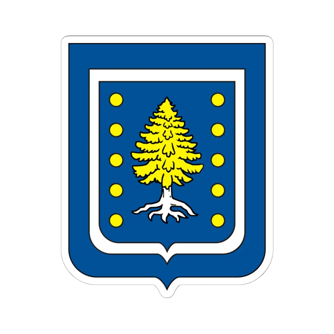 COA Viscount of Ipiabas (Brazil) (Coat of Arms) STICKER Vinyl Kiss-Cut Decal 6 Inch White - The Sticker Space