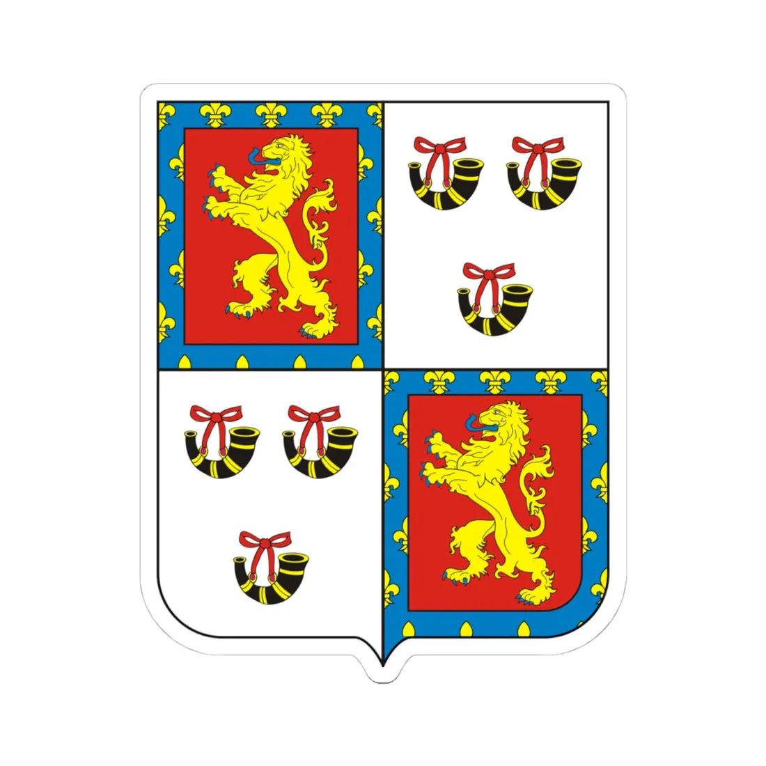 COA Viscount of Itaúna (Brazil) (Coat of Arms) STICKER Vinyl Kiss-Cut Decal 4 Inch White - The Sticker Space