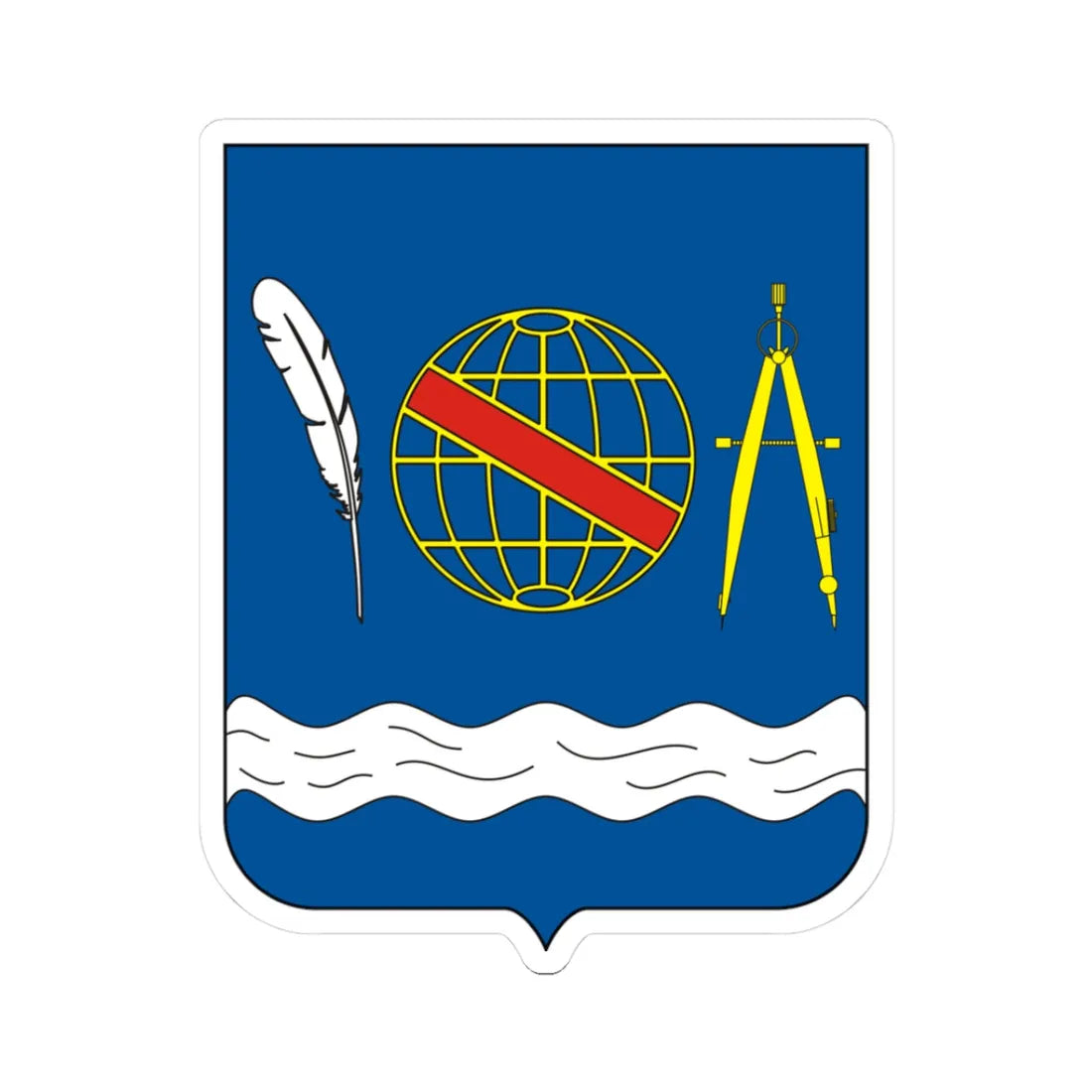 COA Viscount of Rio Branco (Brazil) (Coat of Arms) STICKER Vinyl Kiss-Cut Decal 3 Inch White - The Sticker Space