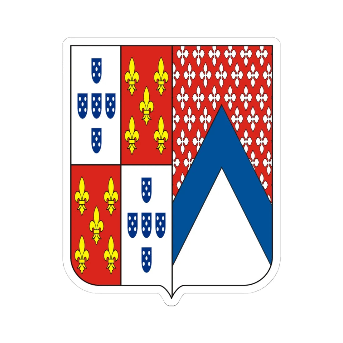 COA Viscount of Suaçuna (Brazil) (Coat of Arms) STICKER Vinyl Kiss-Cut Decal 4 Inch White - The Sticker Space