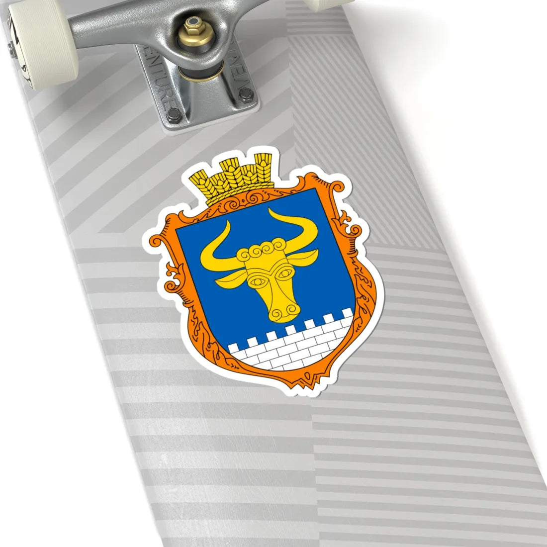 COA Zavorychi Kyivska Ukraine UHT (Ukraine) (Coat of Arms) STICKER Vinyl Kiss-Cut Decal - The Sticker Space
