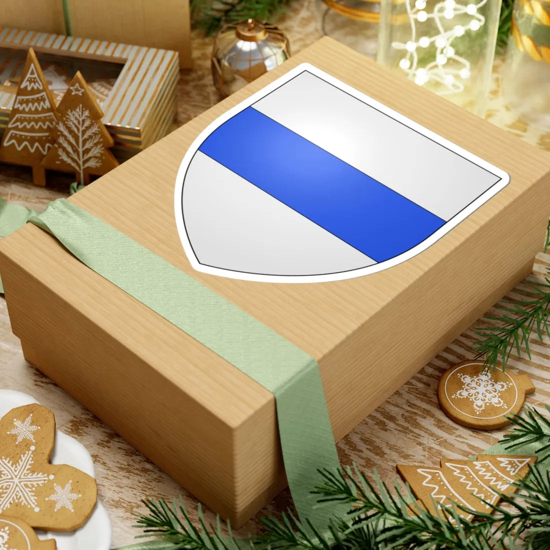 CoA Zug Canton (Switzerland) (Coat of Arms) STICKER Vinyl Kiss-Cut Decal - The Sticker Space