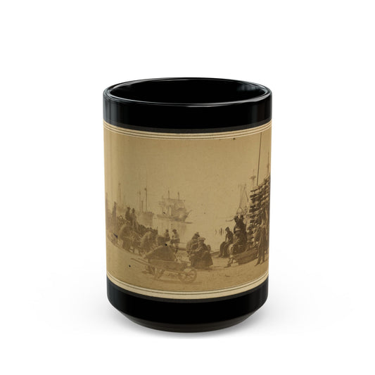 Coaling Admiral Farragut's Fleet At Baton Rouge, Louisiana (U.S. Civil War) Black Coffee Mug