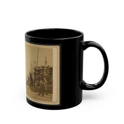 Coaling Admiral Farragut's Fleet At Baton Rouge, Louisiana (U.S. Civil War) Black Coffee Mug