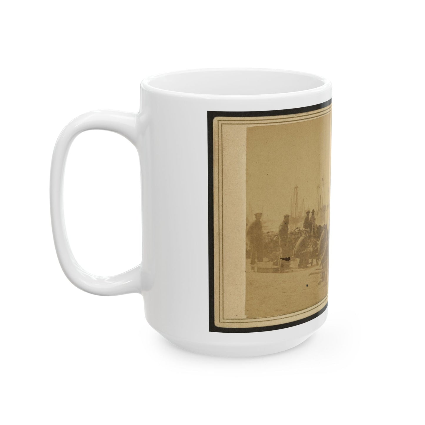 Coaling Admiral Farragut's Fleet At Baton Rouge, Louisiana (U.S. Civil War) White Coffee Mug