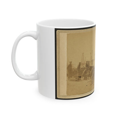 Coaling Admiral Farragut's Fleet At Baton Rouge, Louisiana (U.S. Civil War) White Coffee Mug