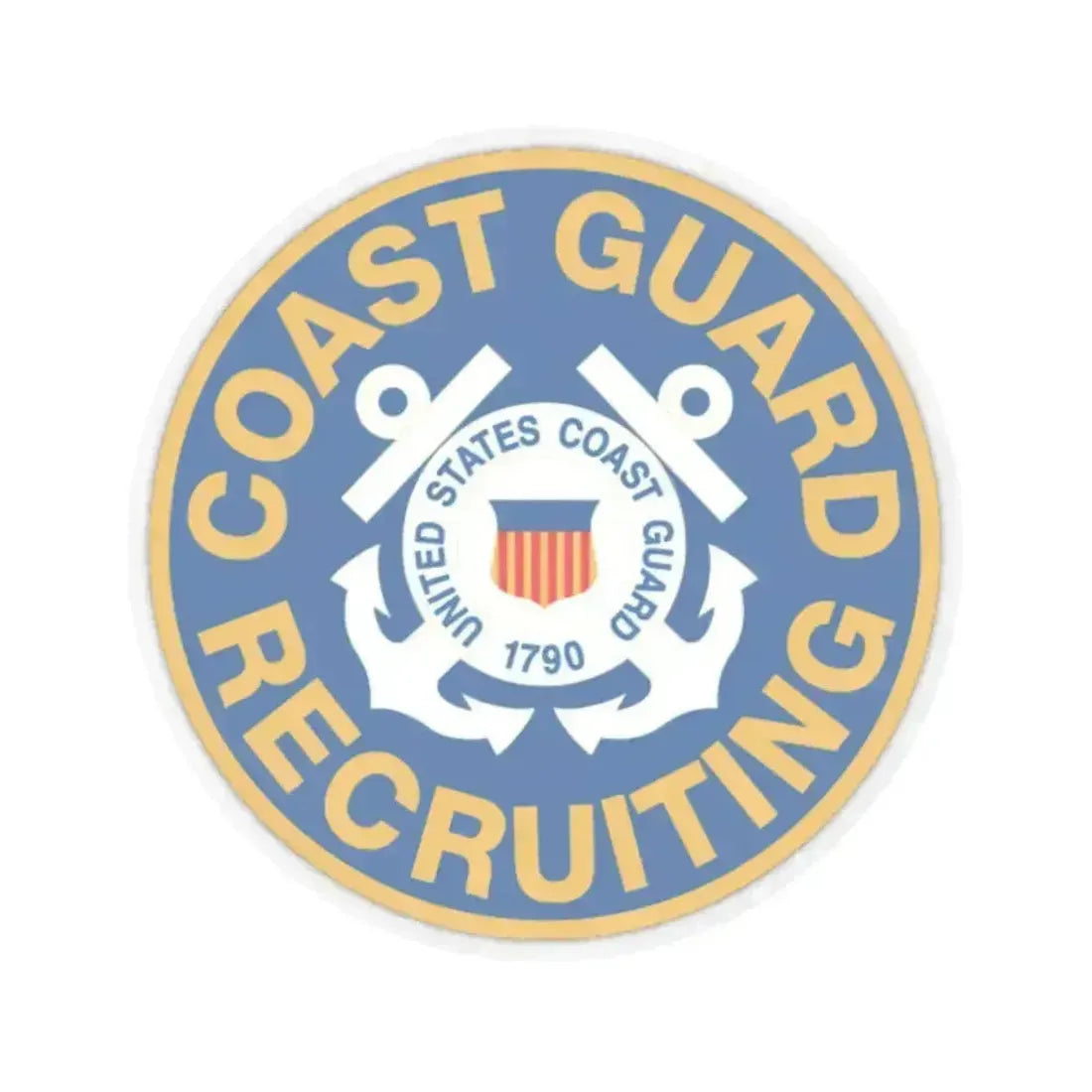 Coast Guard Recruiting (U.S. Coast Guard) STICKER Vinyl Kiss-Cut Decal 2 Inch Transparent - The Sticker Space