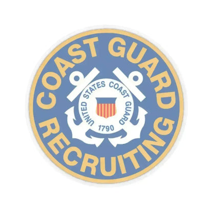 Coast Guard Recruiting (U.S. Coast Guard) STICKER Vinyl Kiss-Cut Decal 2 Inch Transparent - The Sticker Space