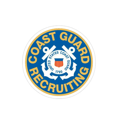 Coast Guard Recruiting (U.S. Coast Guard) Transparent STICKER Die-Cut Vinyl Decal 3 Inch - The Sticker Space