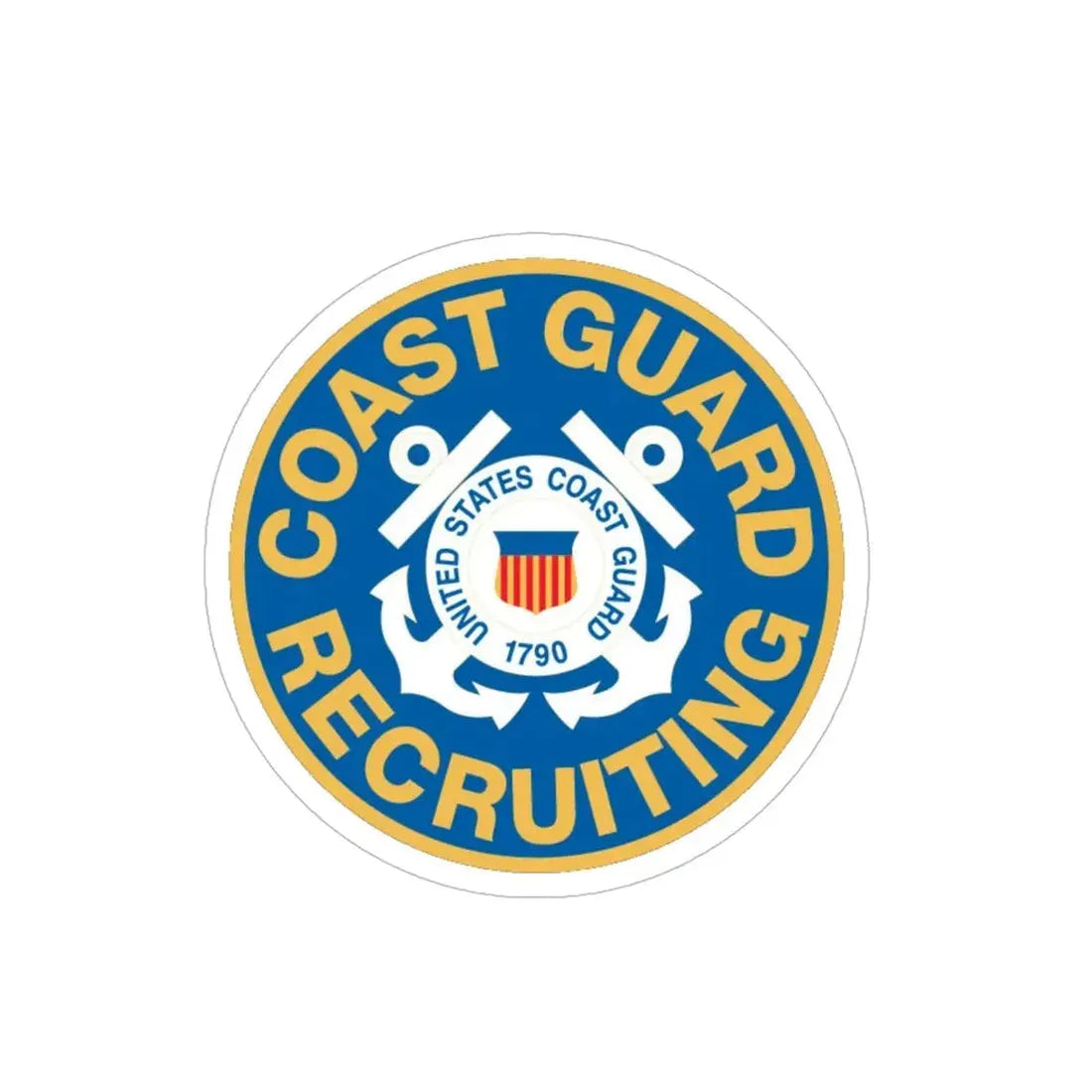 Coast Guard Recruiting (U.S. Coast Guard) Transparent STICKER Die-Cut Vinyl Decal 6 Inch - The Sticker Space